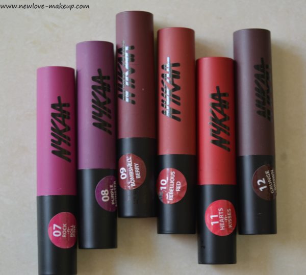 Nykaa Paintstix Lipsticks Review & Swatches - All Shades 