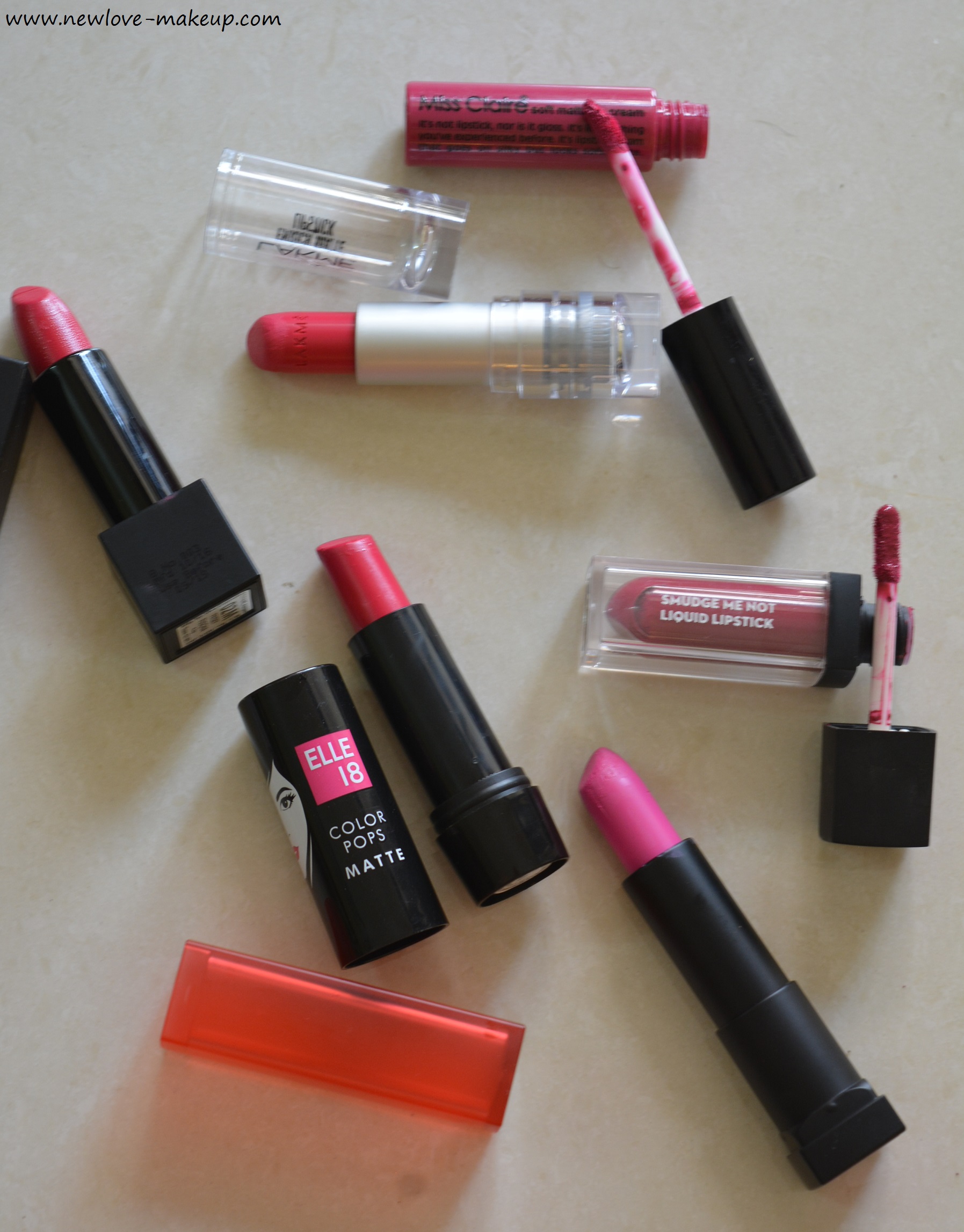 Top 6 Matte Pink Lipsticks under Rs.500 in India | Swatches | Giveaway