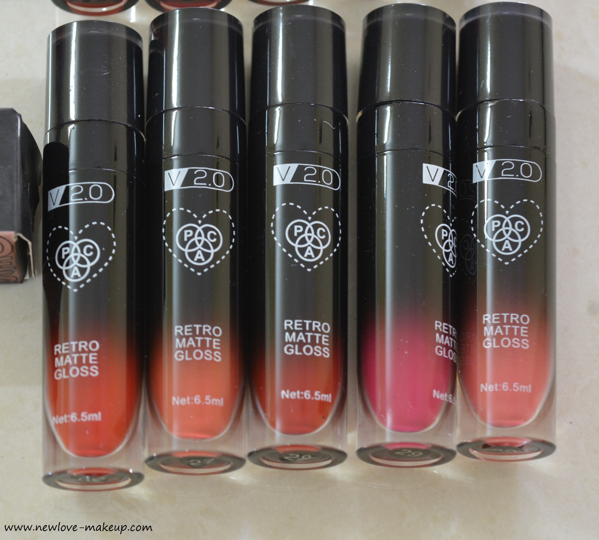 PAC Retro Matte Gloss V2.0 Shades 21 to 40 Review, Swatches