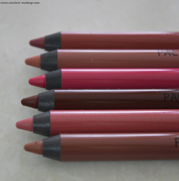 PAC Colorlock Longlasting Lipliners & Matte Eyeshadow Palette Review, Swatches