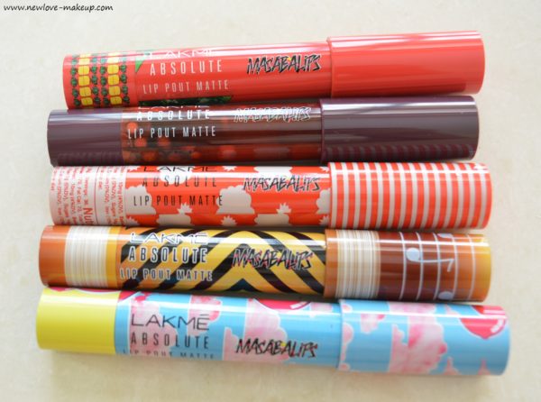 New Lakme Absolute Masaba Lip Pouts Review, Swatches