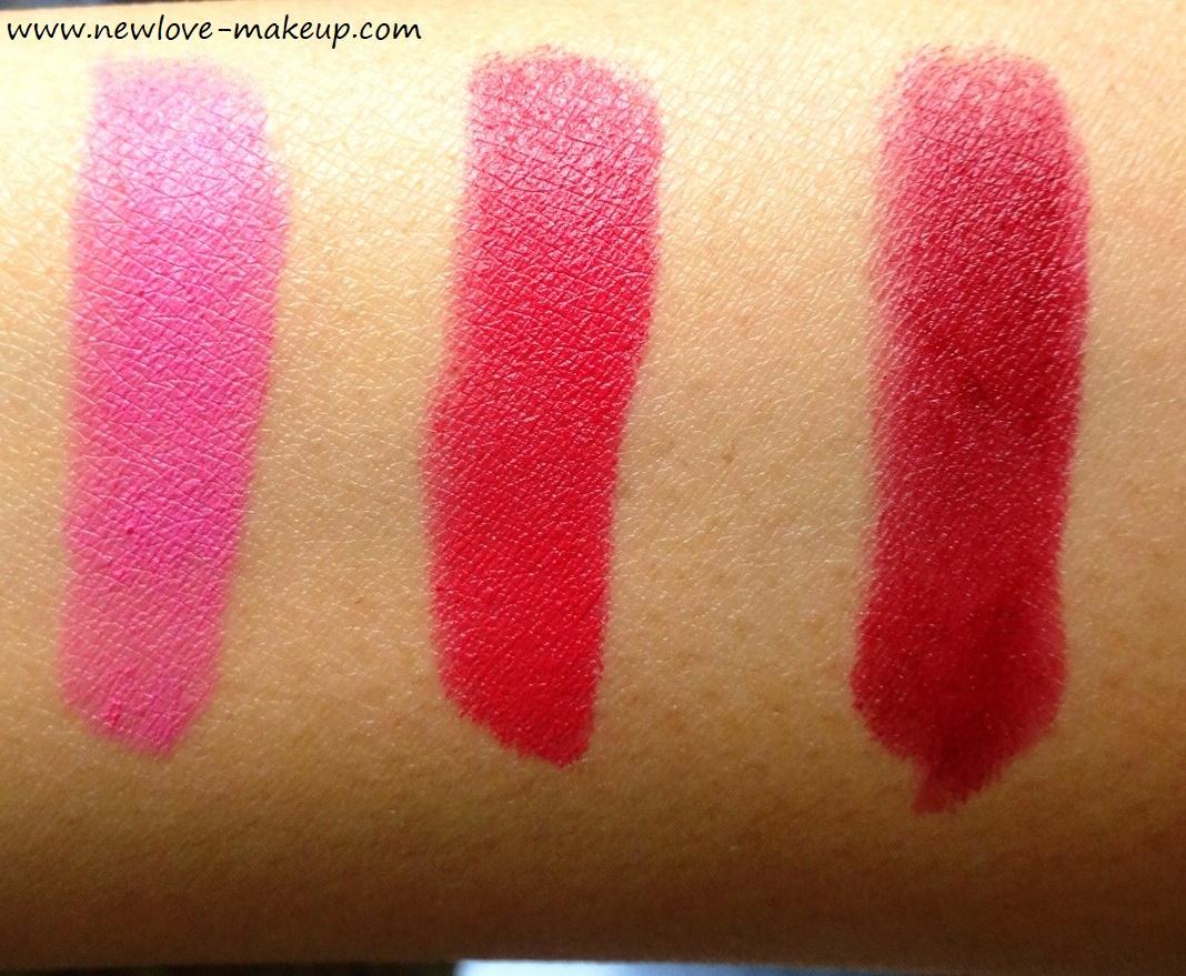 IsaDora Twist-Up Matt Lips Super Pink, Queen of Roses, Purple Prune Review, Swatches