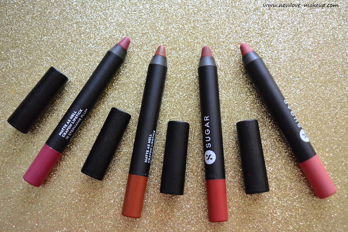 Swatches- New Shades 15 to 18 of Sugar Matte As Hell Lip Crayons