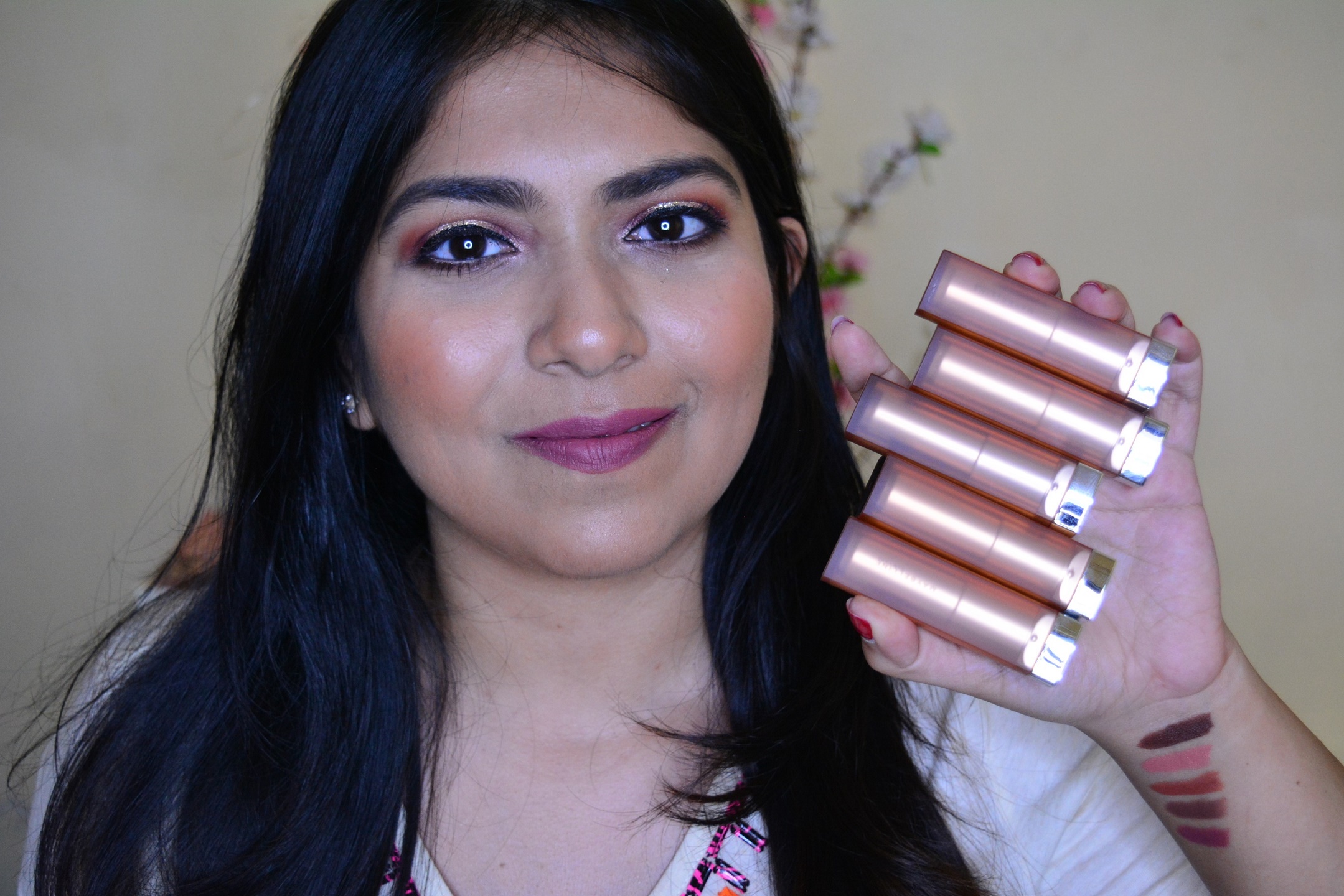 Maybelline Inti-Matte Nudes Lipsticks Review, Swatches & Giveaway