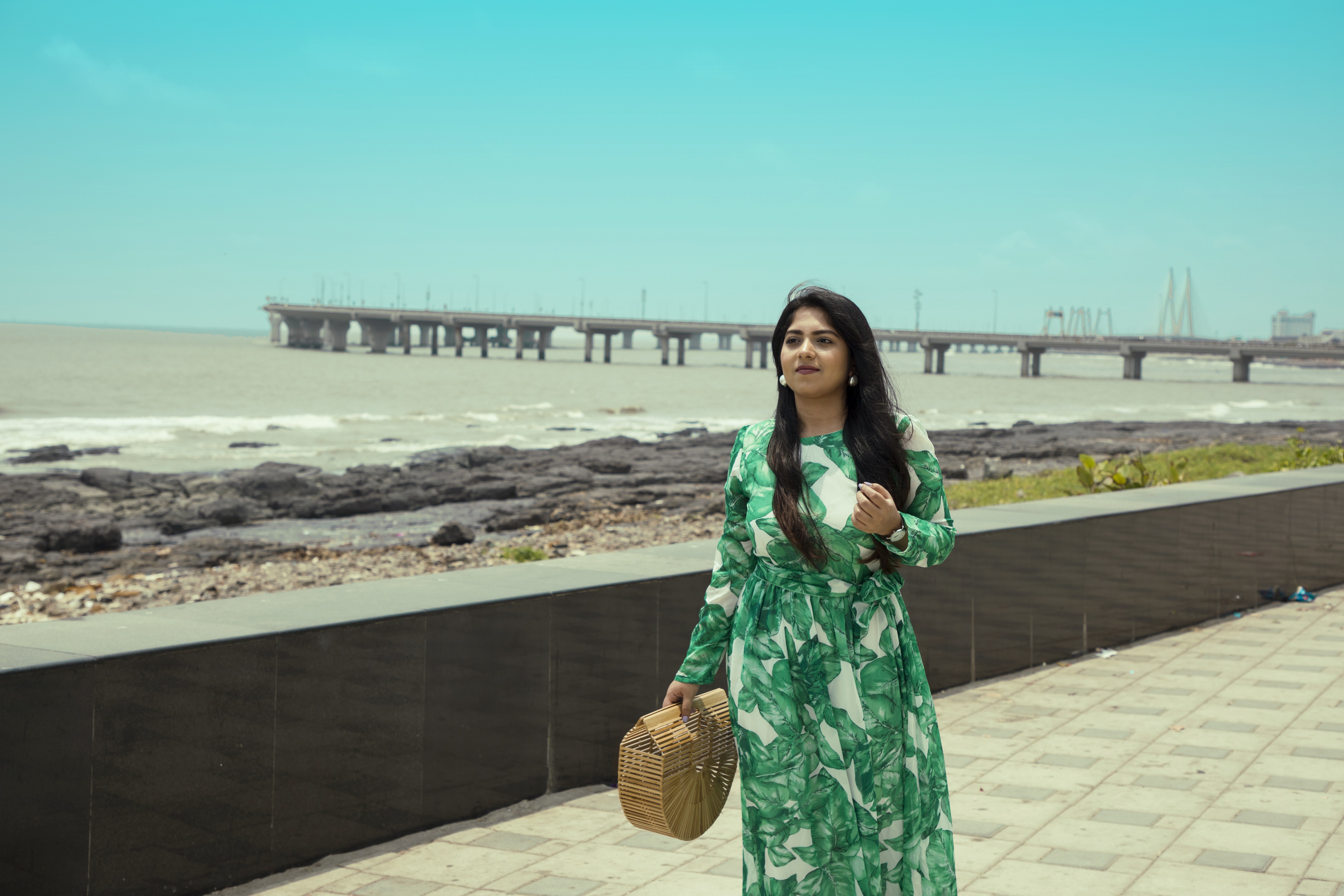 OOTD: Green Leaf Print Summer Dress, Indian Fashion Blog