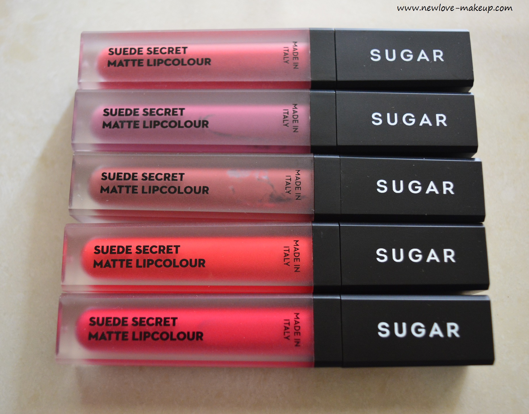 Swatches - 10 New Shades 11 to 20 of Sugar Suede Secret Lip Colours