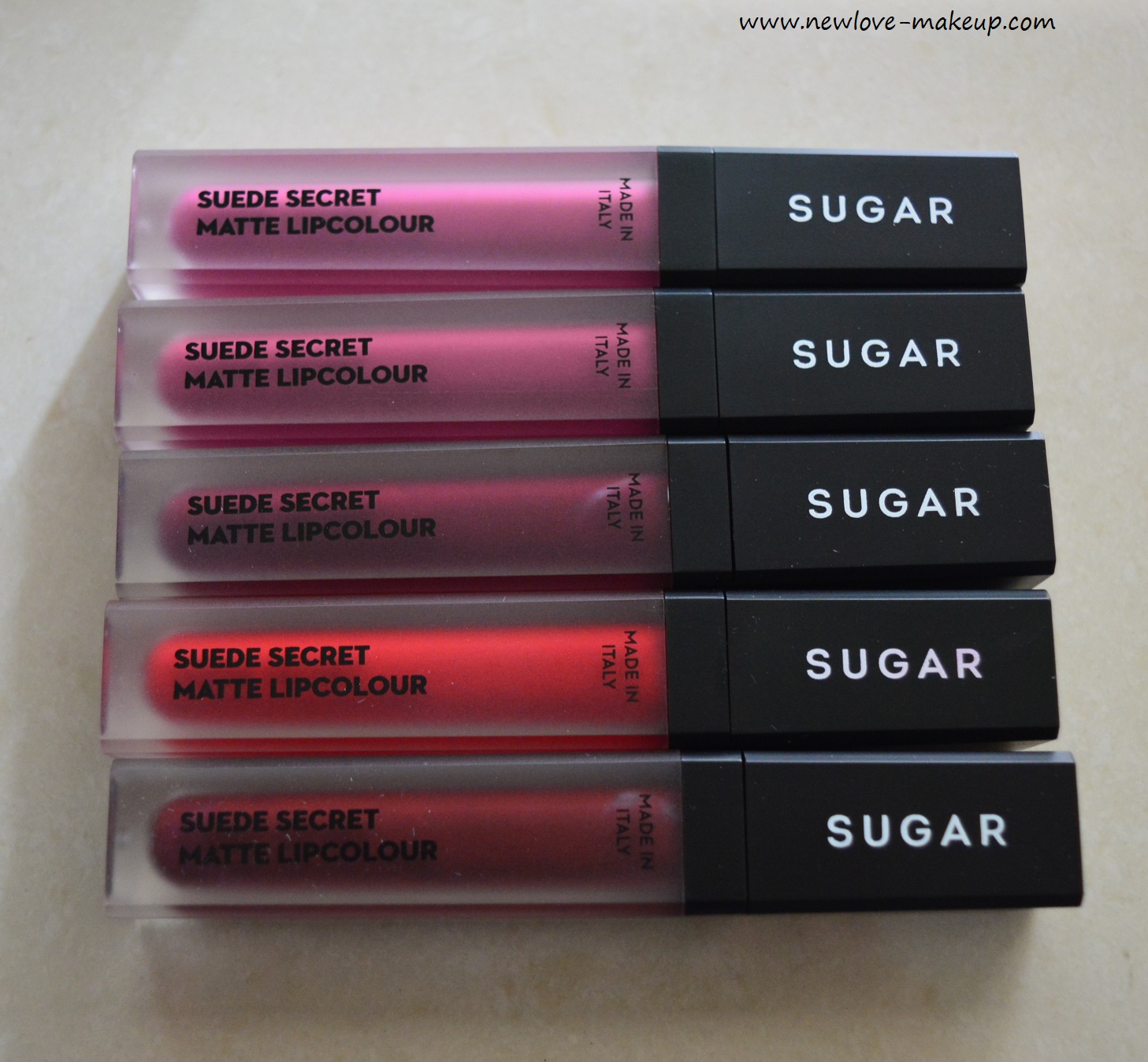 Swatches - 10 New Shades 11 to 20 of Sugar Suede Secret Lip Colours