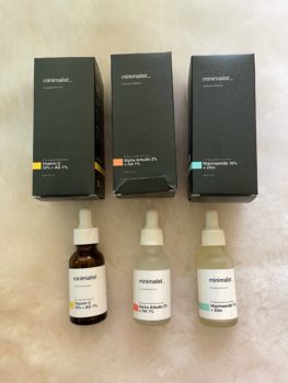 Minimalist Alpha Arbutin, Vitamin C and Niacinamide Serums Review